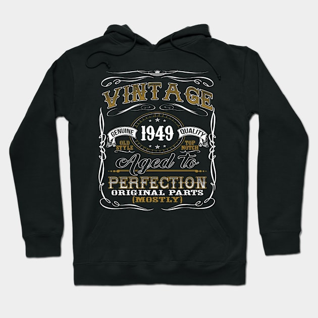 Vintage 1949 Shirt 70th Birthday Gift Seventieth Bday T Shirt Hoodie by jMvillszz